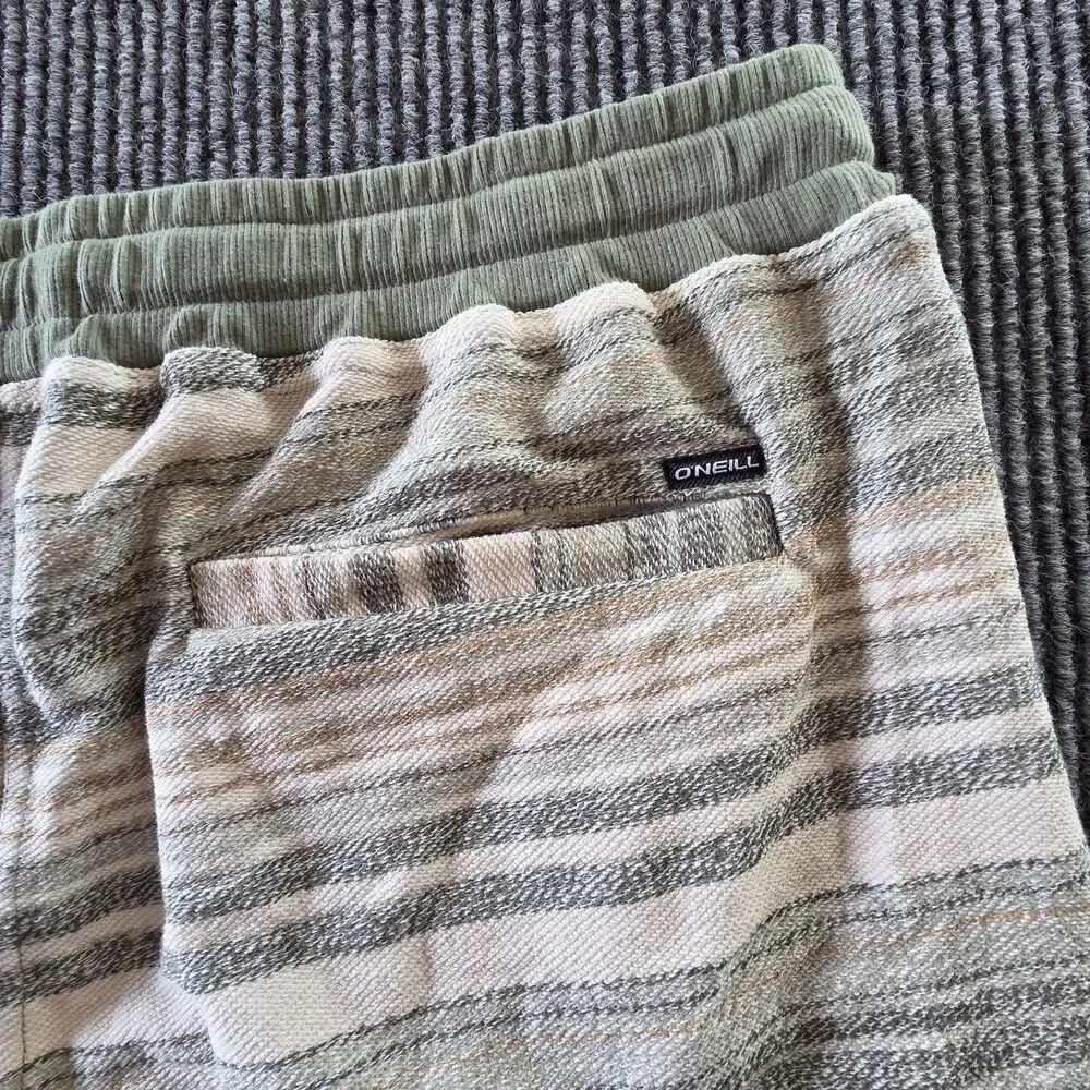 O'Neill Striped Shorts Green Men's Size L